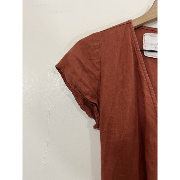 Not Perfect Linen Margaret Sleeveless Linen Jumpsuit Tie Wrap S European Luxury - Picture 2 of 15